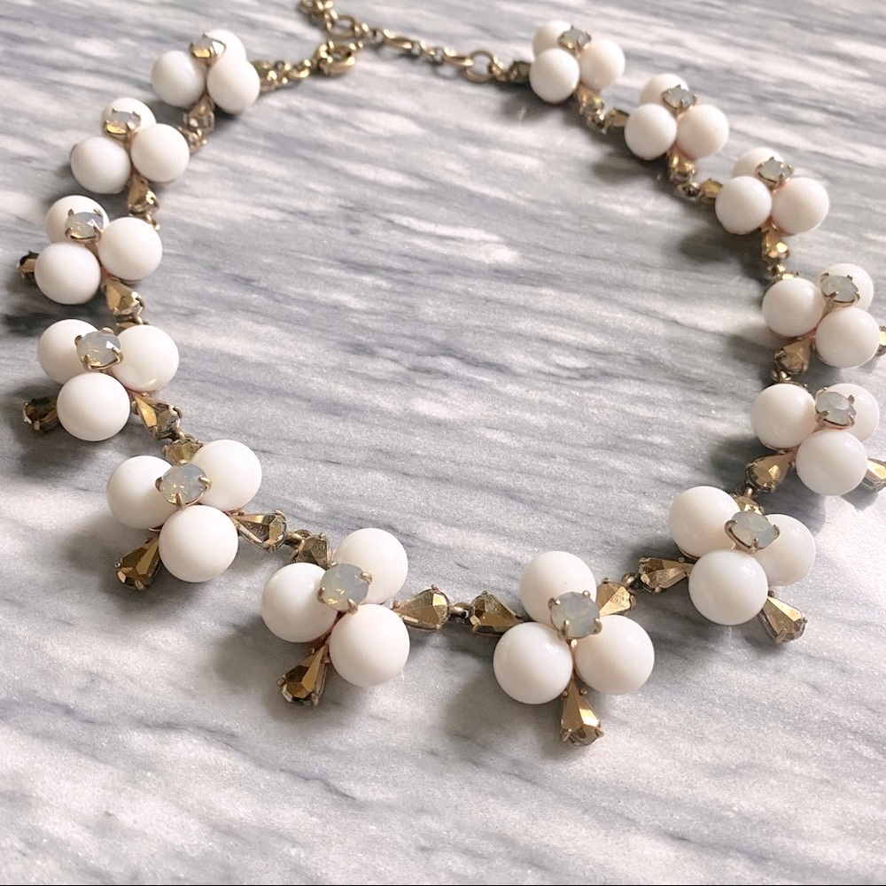 J Crew White Statement Necklace